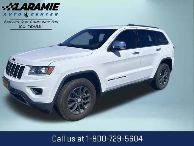 2014 Jeep Grand Cherokee Limited in White — front three-quarter view