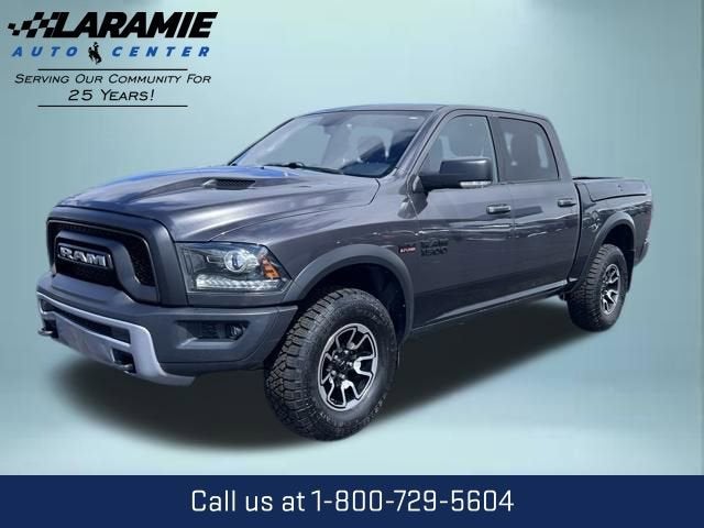 2017 RAM 1500 Rebel Crew Cab 4x4 5'7" Box in Gray — front three-quarter view