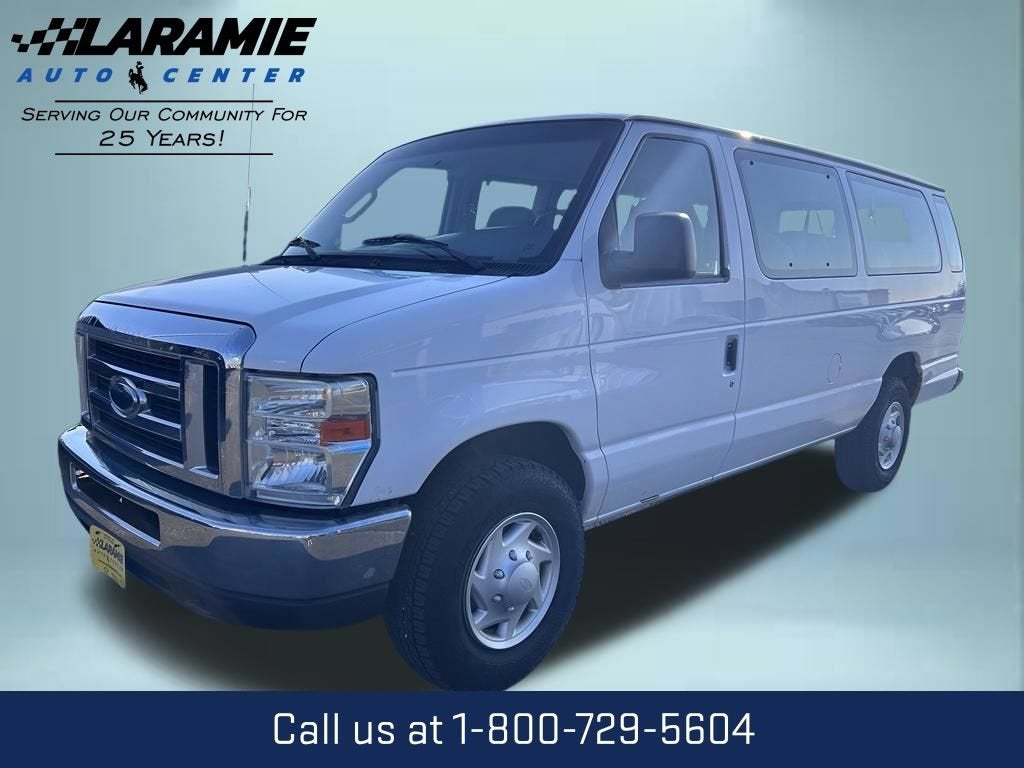 2008 Ford Econoline Wagon XL in White — front three-quarter view