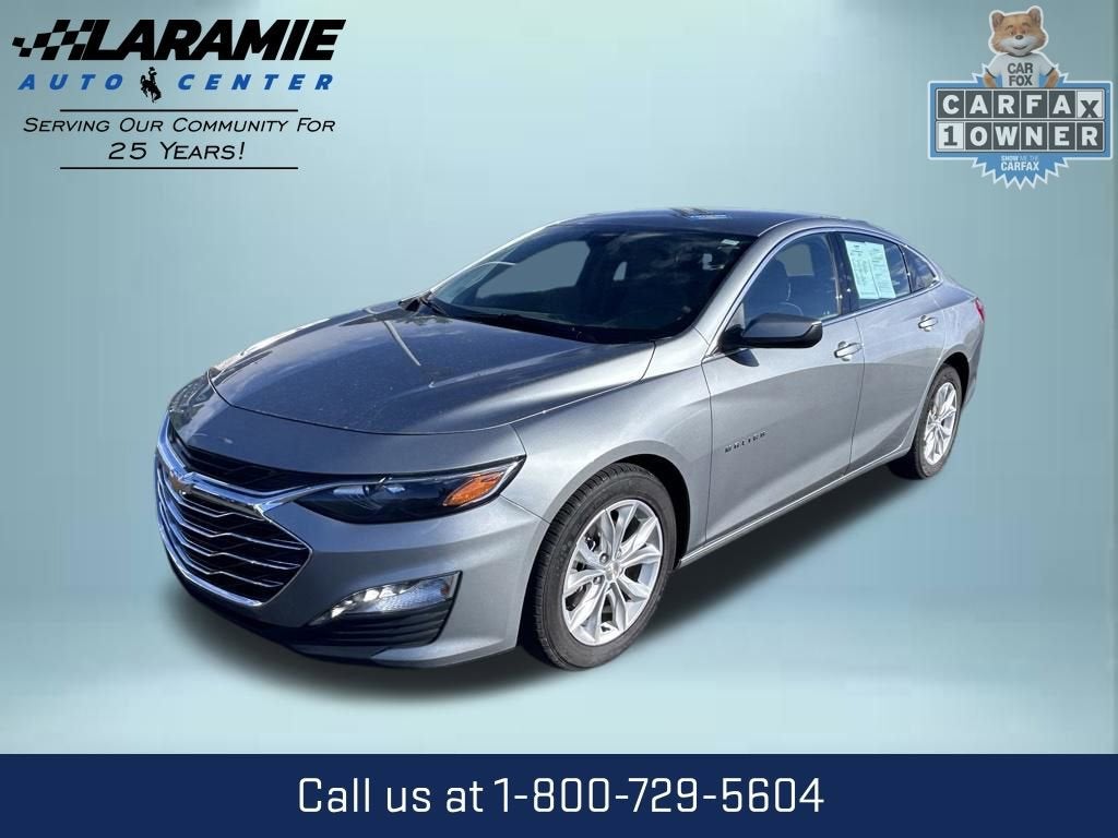 2025 Chevrolet Malibu 1LT in Sterling Gray Metallic — front three-quarter view