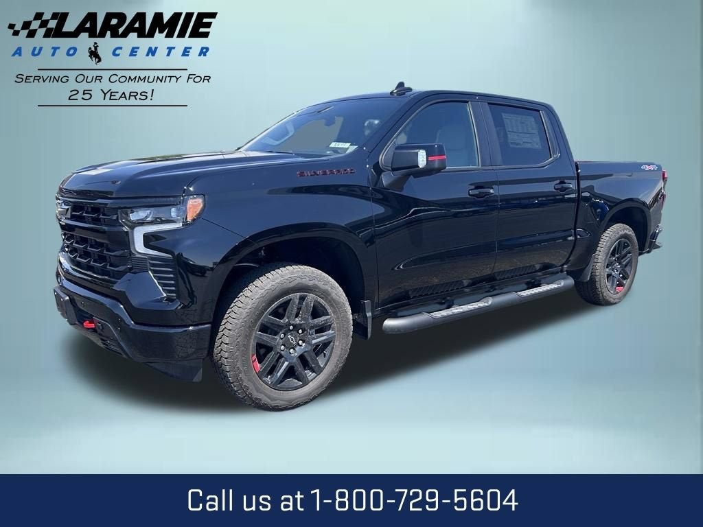 2026 Chevrolet Silverado 1500 RST in Black — front three-quarter view