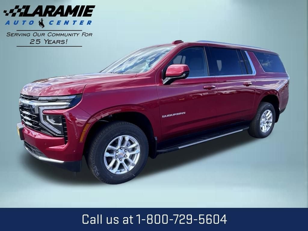 2026 Chevrolet Suburban LS in Radiant Red Tintcoat — front three-quarter view