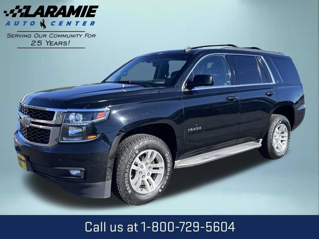 2015 Chevrolet Tahoe LT in Black — front three-quarter view