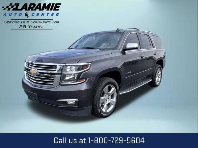 2017 Chevrolet Tahoe Premier in Tungsten Metallic — front three-quarter view
