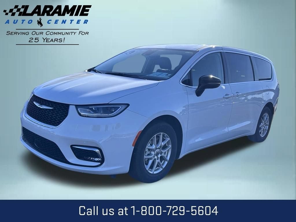 2024 Chrysler Pacifica Touring L in White — front three-quarter view