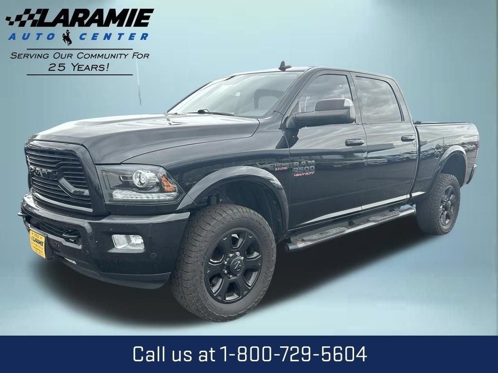 2018 RAM 2500 Laramie in Black — front three-quarter view