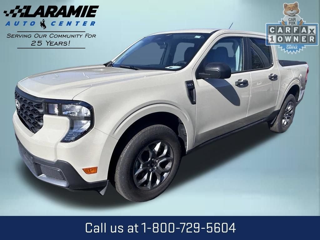 2025 Ford Maverick XLT in Beige — front three-quarter view