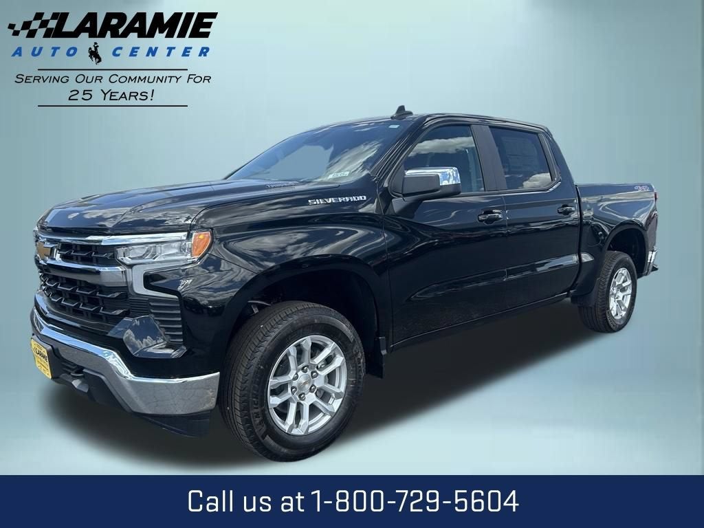 2026 Chevrolet Silverado 1500 LT (2FL) in Black — front three-quarter view