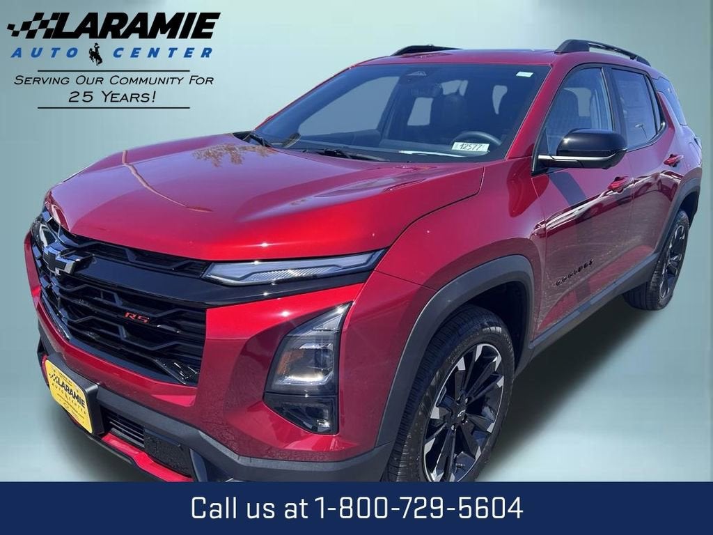 2026 Chevrolet Equinox RS in Radiant Red Tintcoat — front three-quarter view