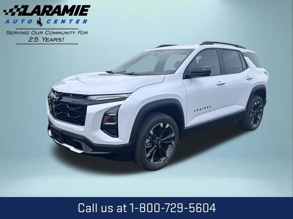 2026 Chevrolet Equinox RS in Polar White Tricoat — front three-quarter view
