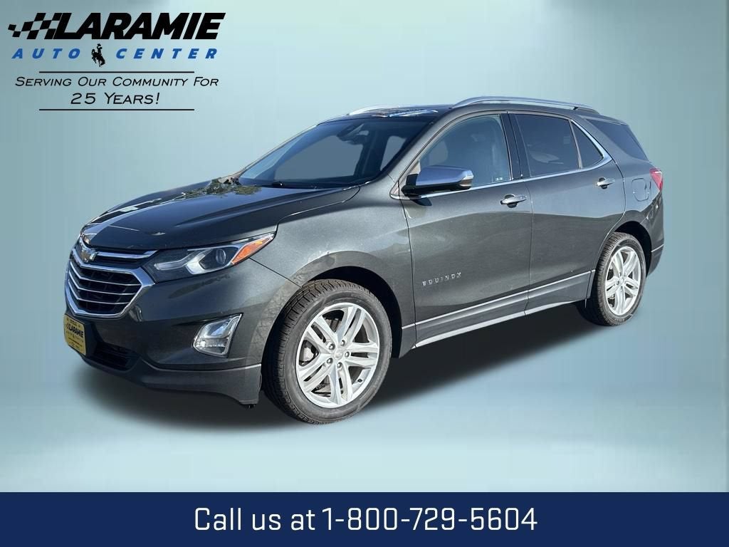 2020 Chevrolet Equinox Premier in Nightfall Gray Metallic — front three-quarter view