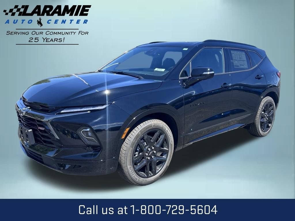 2026 Chevrolet Blazer RS in Black — front three-quarter view