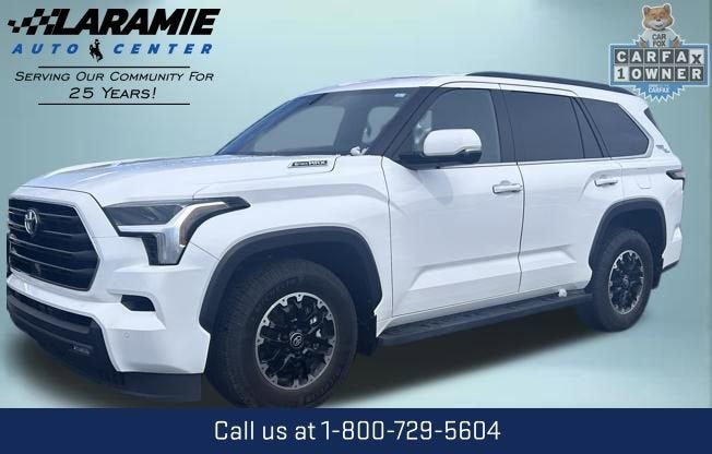 2026 Toyota Sequoia SR5 in White — front three-quarter view