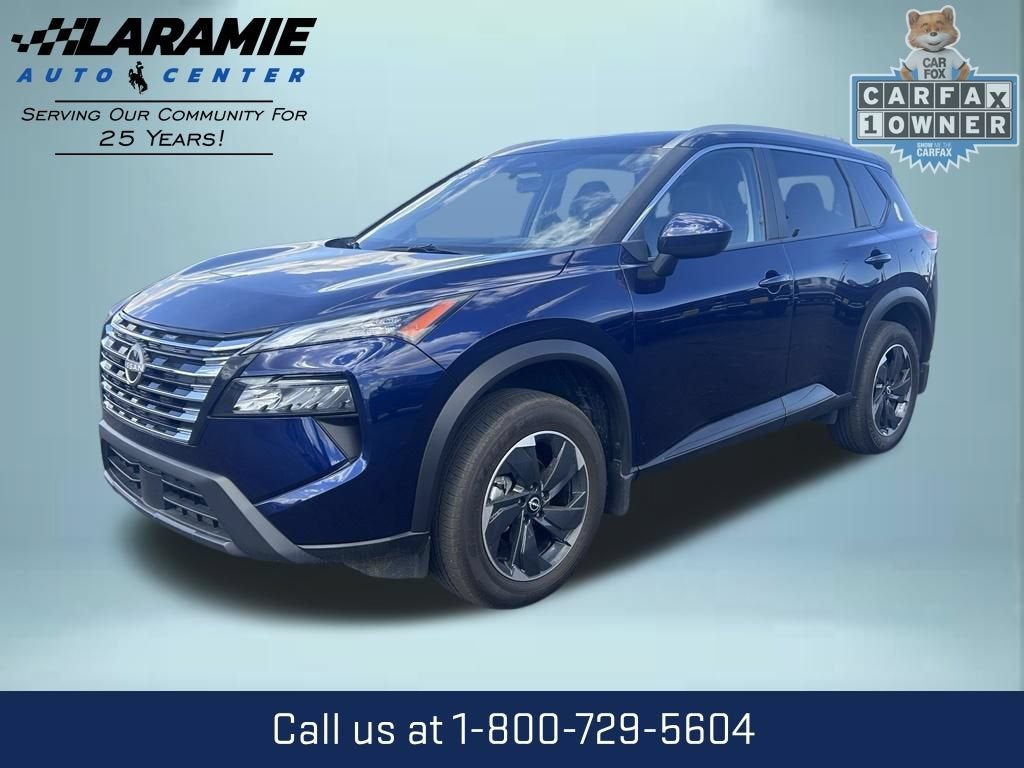 2025 Nissan Rogue SV Intelligent AWD in Blue — front three-quarter view